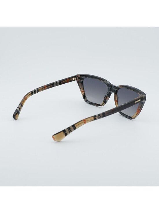 Burberry BE4468 4202T3 Sunglasses Sand Check Cat Eye Frame,Grey Polarized Lenses main image 10